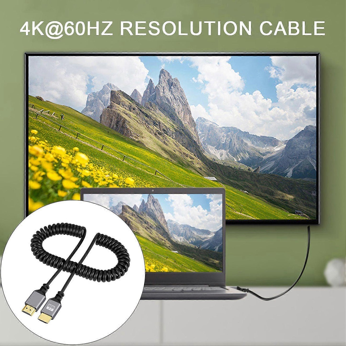 4K 60Hz HDMI/MICRO HDMI Cable High-Speed Retractable Universal