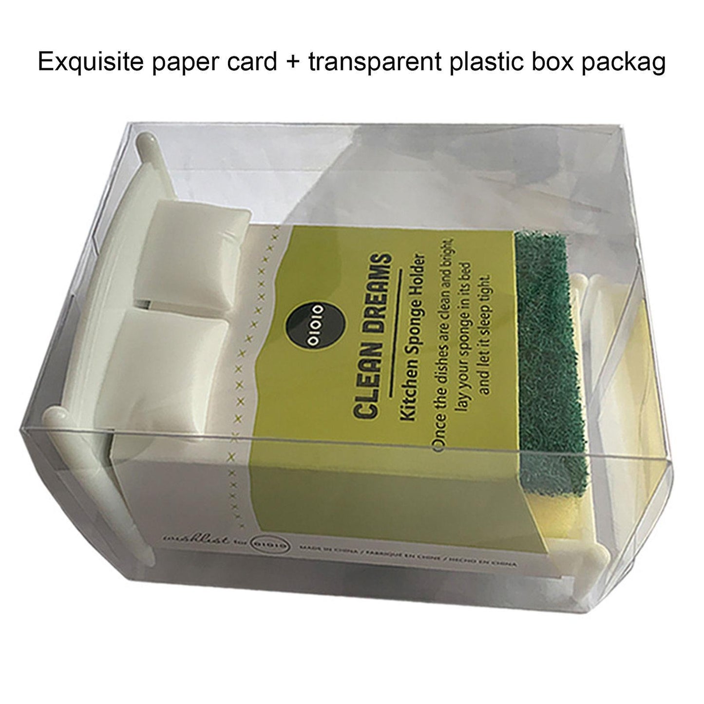 Plastic Dish Sponge Holder for Kitchen Sink Organizer