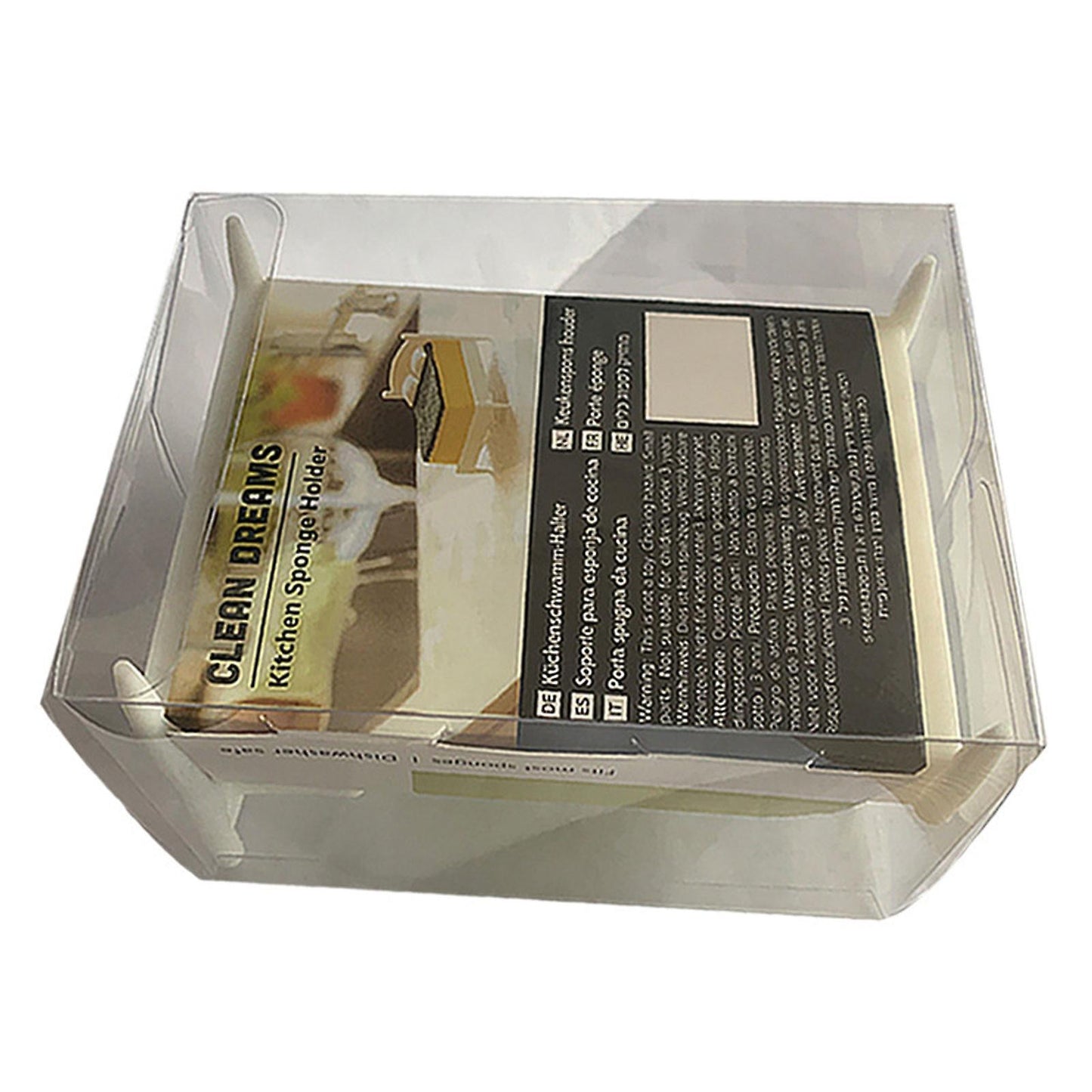 Plastic Dish Sponge Holder for Kitchen Sink Organizer