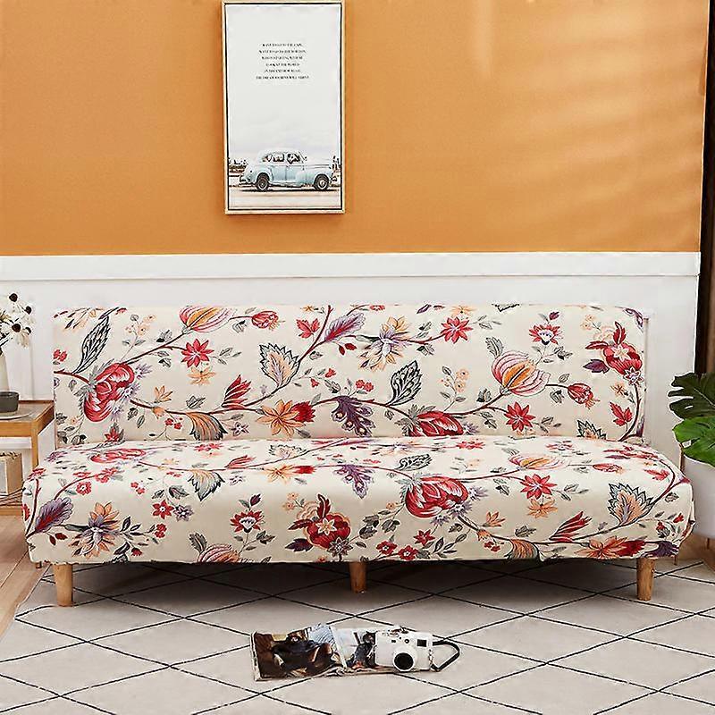3 Seater Stretch Armless Sofa Cover Folding Sofa Bed Cover 190-210cm