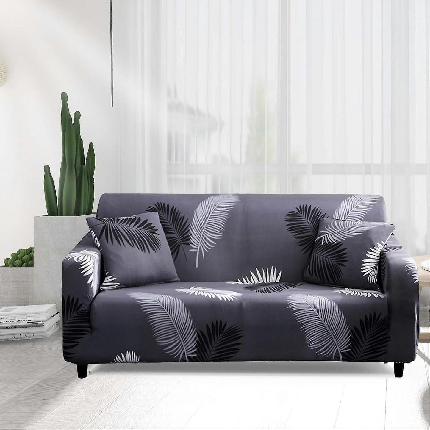 3 Seater Sofa Cover with Armrests and 1 Cushion Cover Stretch Protector