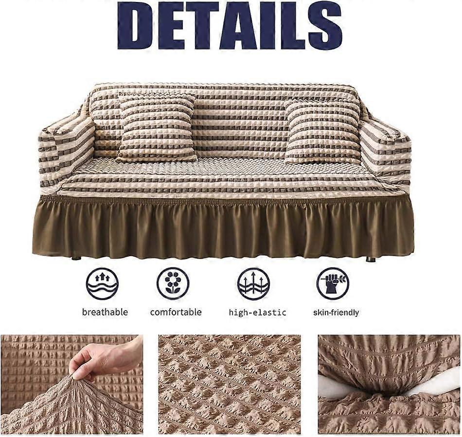2 Seater High Elasticity Washable Sofa Cover Easy to Install Furniture Protector