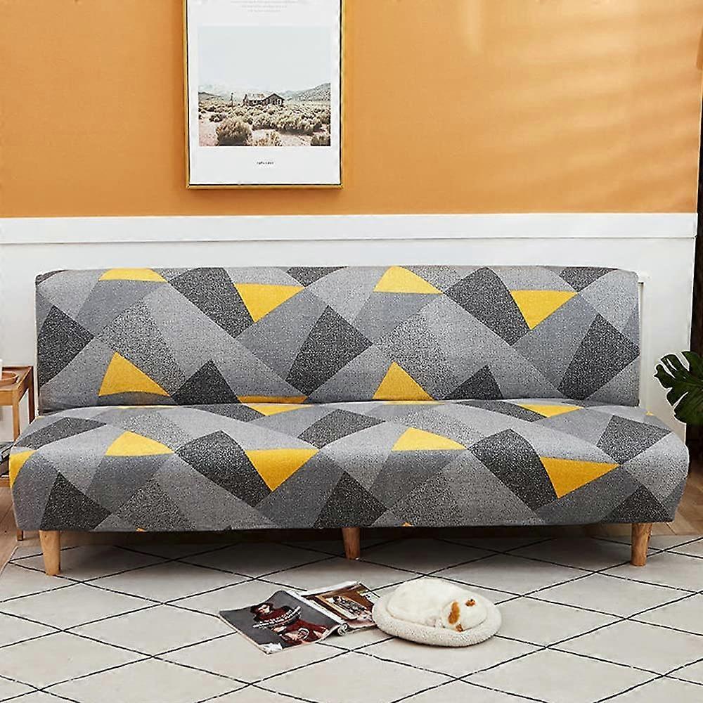 Stretch Armless Sofa Cover for 2 Seater Without Armrests