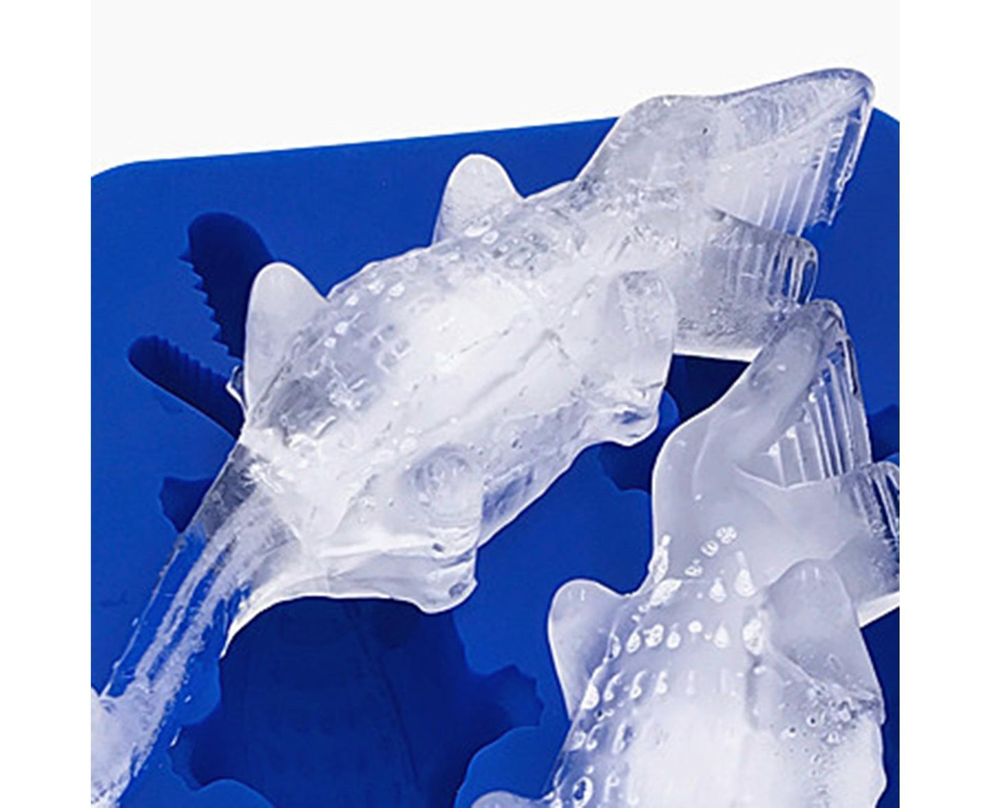 Ice Mould Tray Creative 3D Crocodile Shape Silicone Mold-Dark Blue