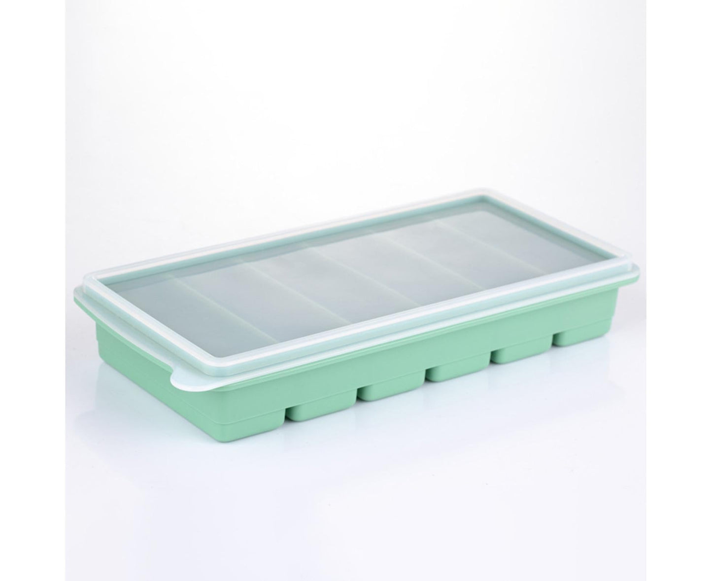 Ice Tray Stretchy 6 Cavities Silicone Low Temperature Resistance Ice Cube Mold Kitchen -Cyan