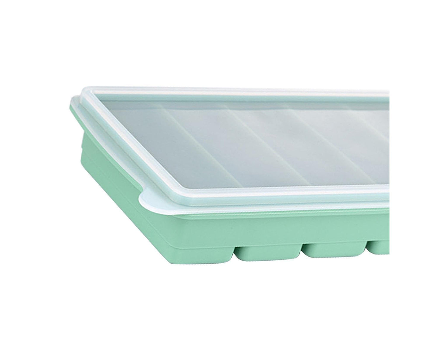 Ice Tray Stretchy 6 Cavities Silicone Low Temperature Resistance Ice Cube Mold Kitchen -Cyan
