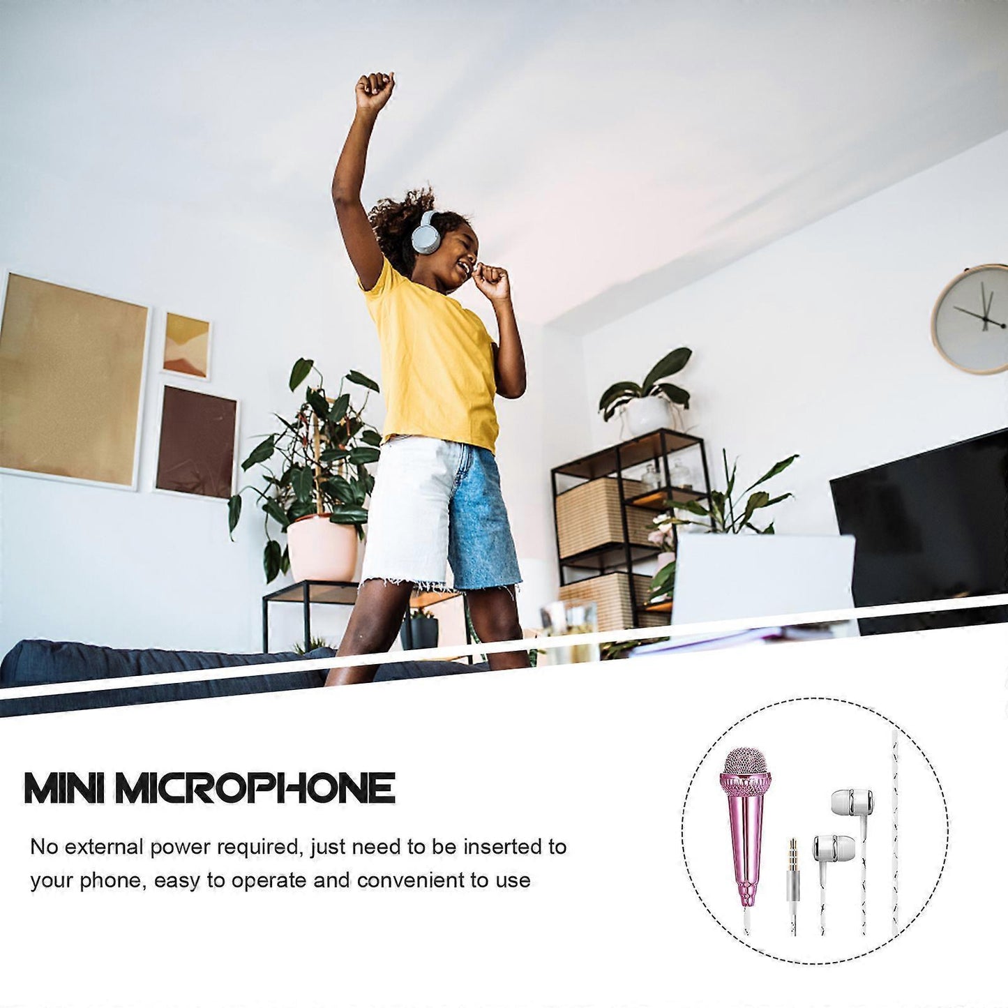 Miniature Vocal Microphone - Portable Mic for Voice Recording and Speech