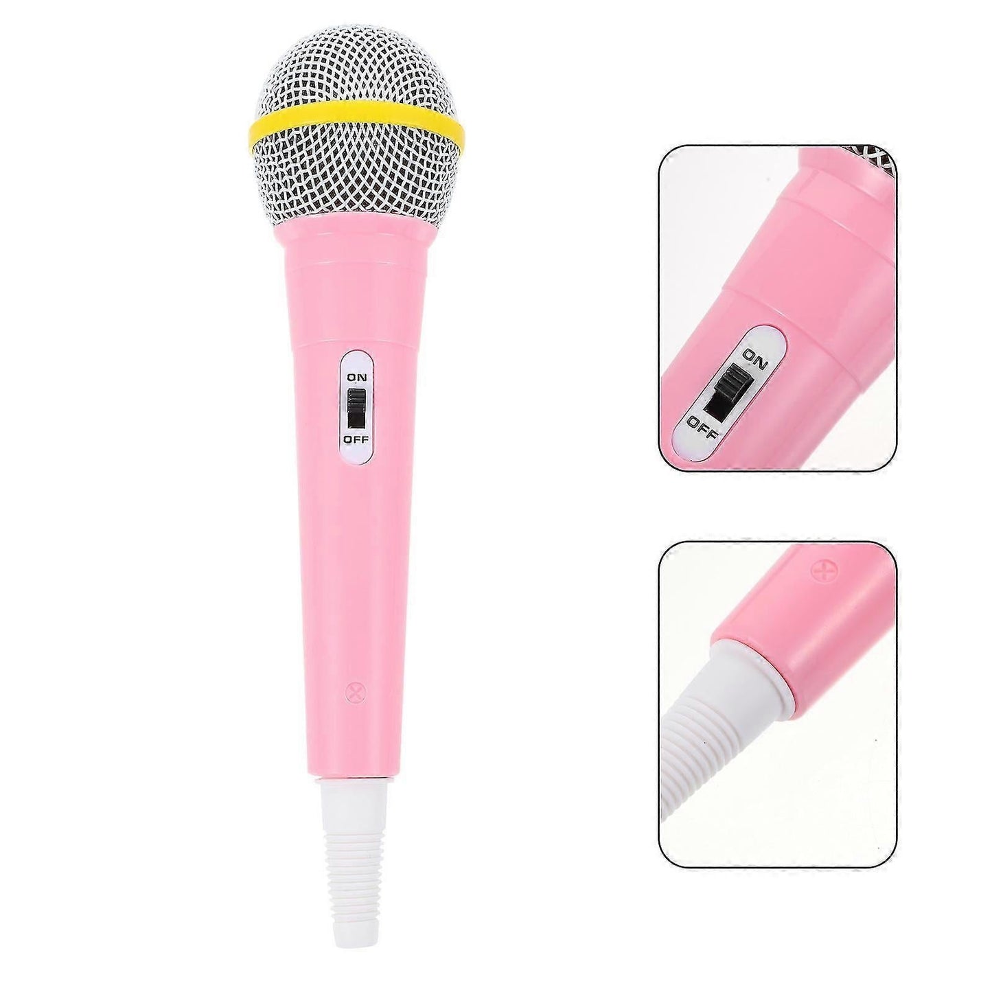 Funny Plastic Microphone Prop - Mini Pretend Play Mic for Party or Roleplay
