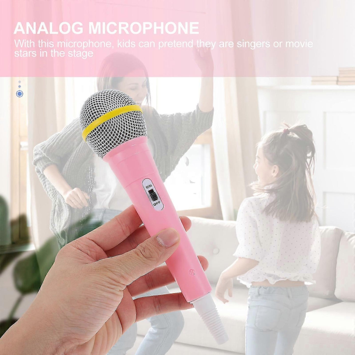 Funny Plastic Microphone Prop - Mini Pretend Play Mic for Party or Roleplay