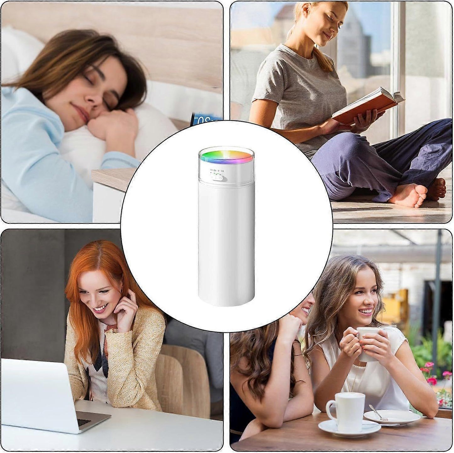 Portable Air Humidifier for Bedroom Office Desk Car, USB Quiet Humidifier