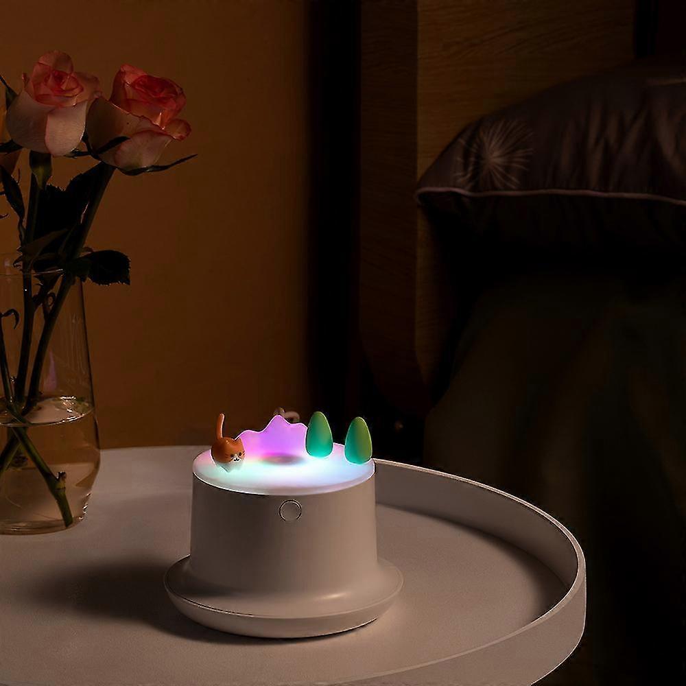 Cute Mini Humidifier with Colorful Lights, Small Cool Mist Humidifier for Bedroom