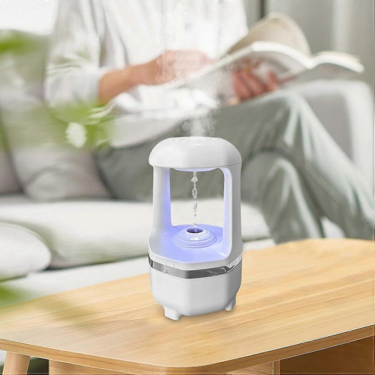 USB Air Humidifier for Bedroom, Small Travel Quiet Humidifier for Office Desk