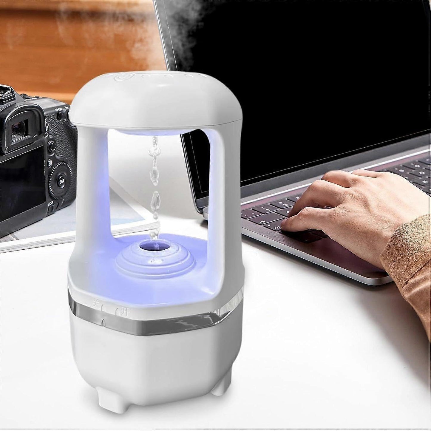 USB Air Humidifier for Bedroom, Small Travel Quiet Humidifier for Office Desk