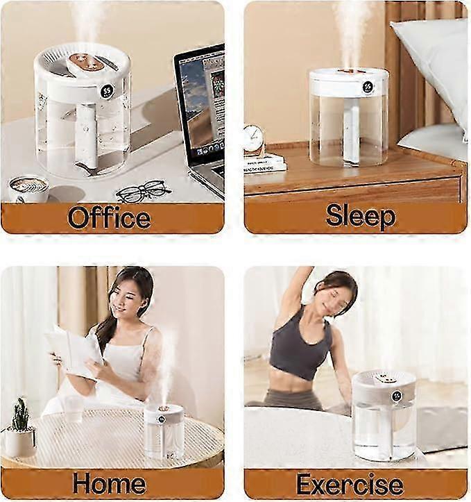 2L Cool Mist Air Humidifier with Night Light, Ultra Quiet Home Bedroom Humidifier