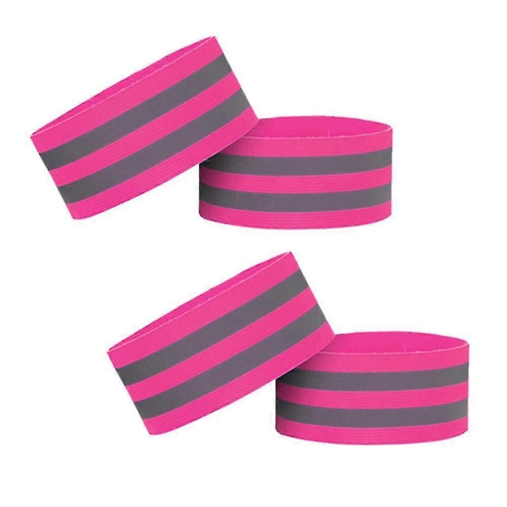 4pcs Reflective Bands, Adjustable Reflector Straps, High Visibility Night Gear