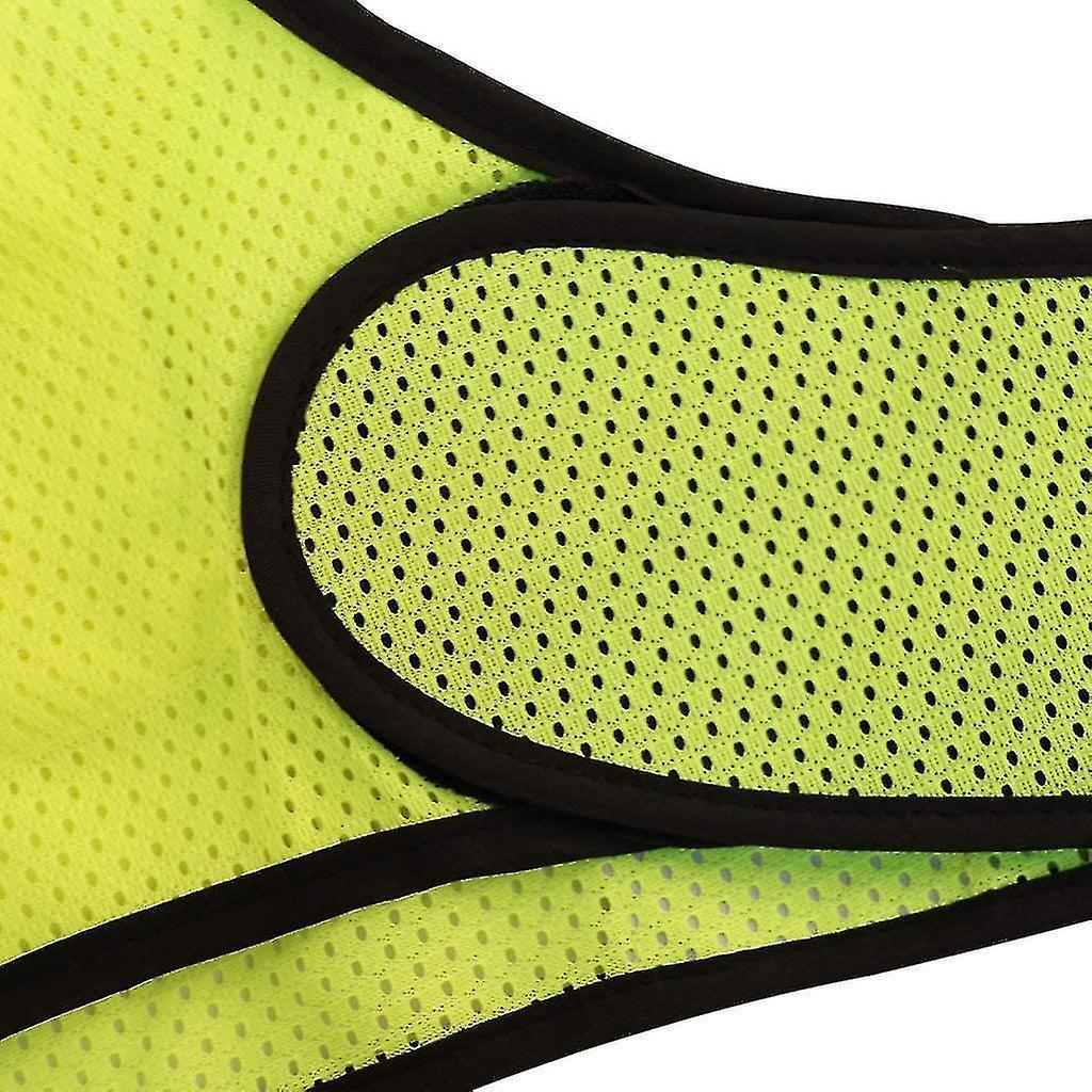 Fluorescent Yellow Reflective Vest with Pocket, High Visibility Sports Gear