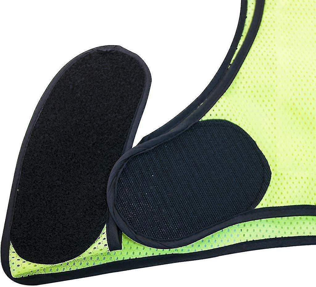 Fluorescent Yellow Reflective Vest with Pocket, High Visibility Sports Gear
