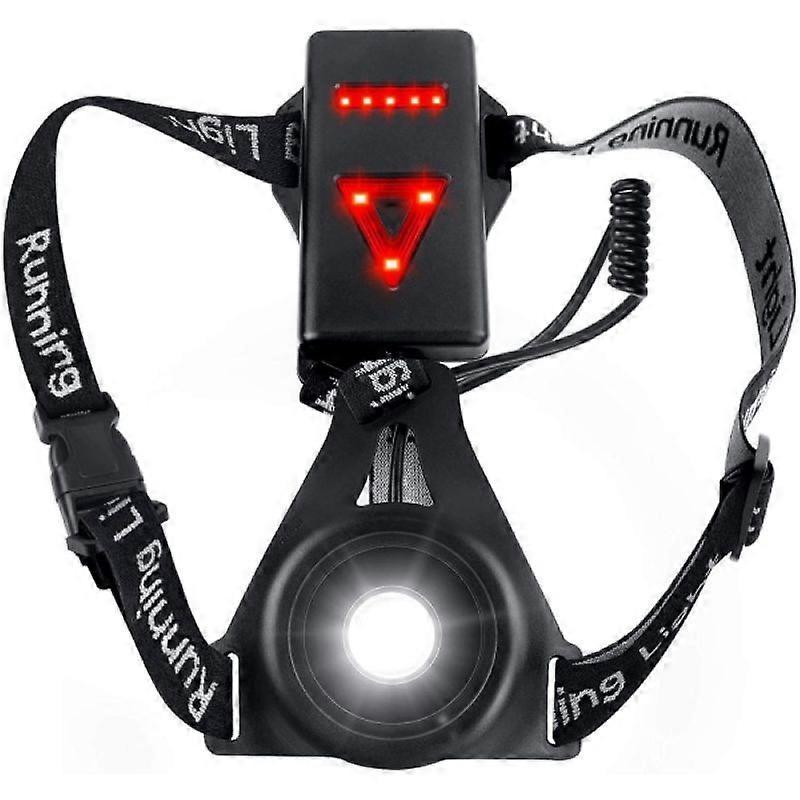 Reflective Running Gear with LED Chest Light, Weatherproof Night Running Vest