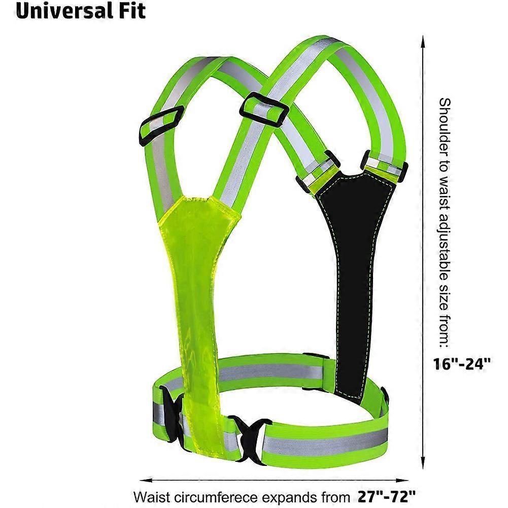 USB Rechargeable LED Vest, Reflective Running Gear for Night Jogging & Cycling