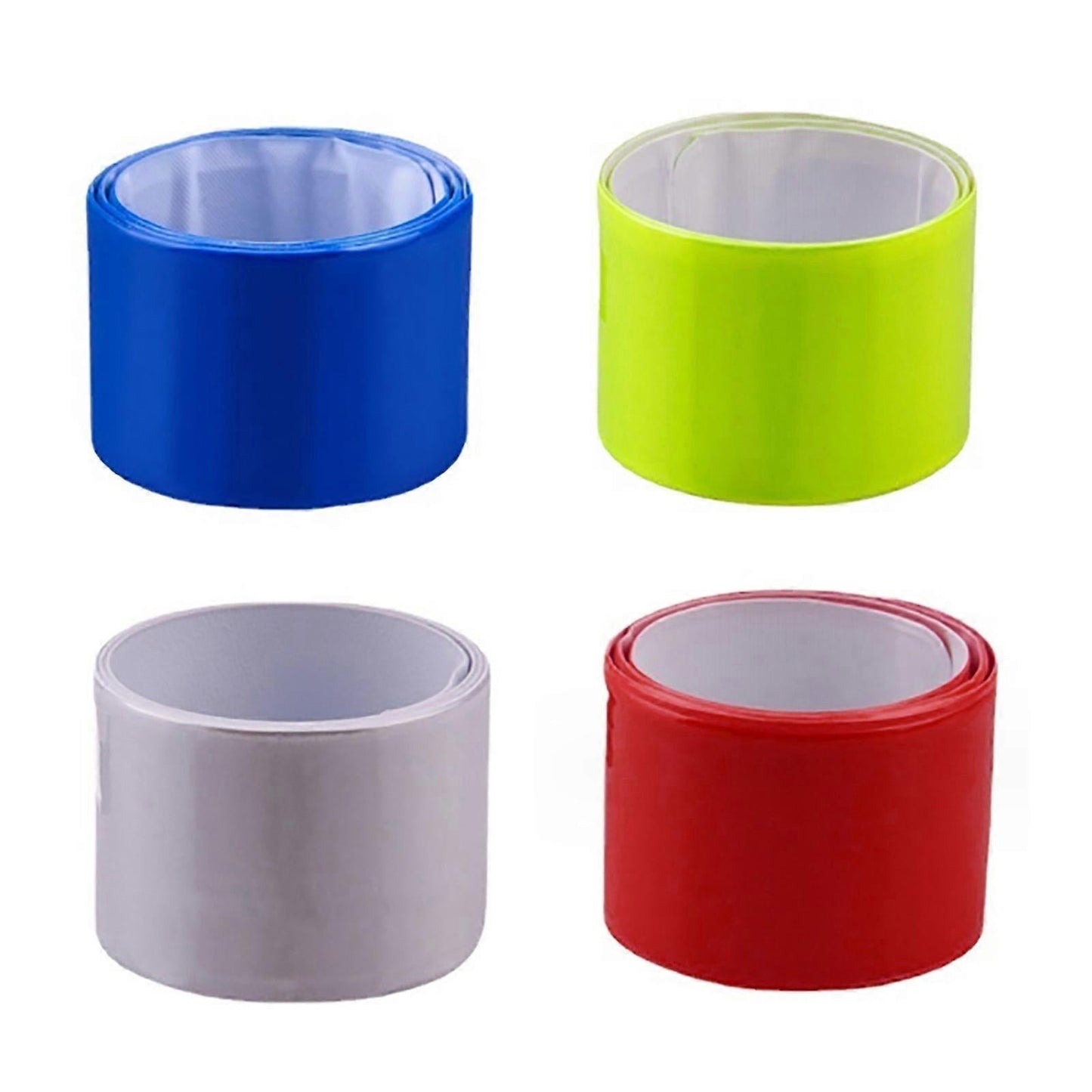 Reflective Armbands, High Visibility security Gear Wrist & Ankle Straps - 4 Pack White