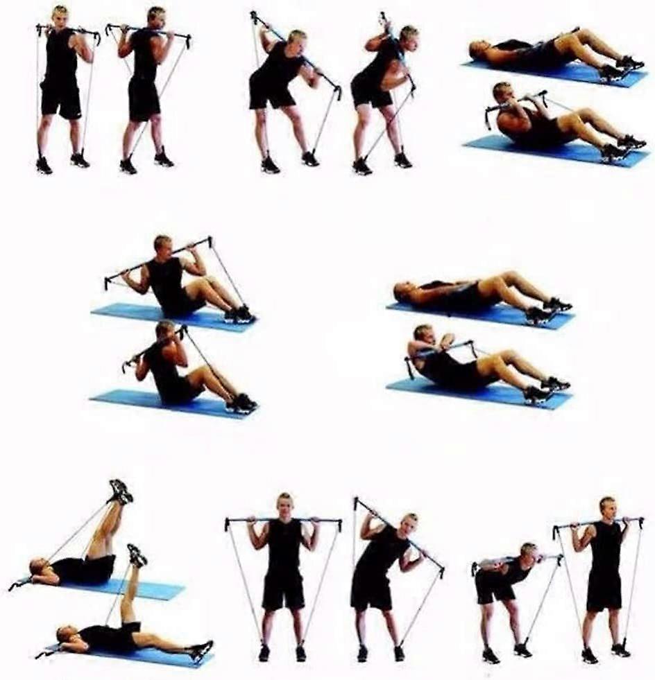 Pilates Bar Kit with Resistance Bands for Home Yoga & Gym Workout
