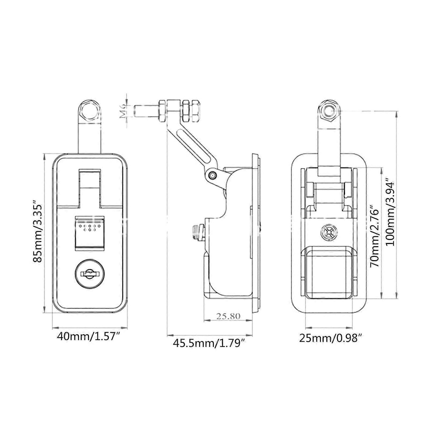 Compression Lock with Keys - Suitcase, Trailer, Caravan, Canopy Use