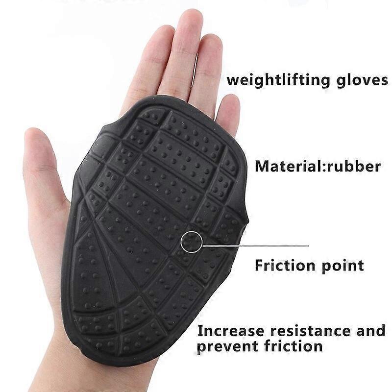 1 Pair Weightlifting Gloves with Rubber Palm Grip for Kettlebell & Bench Press