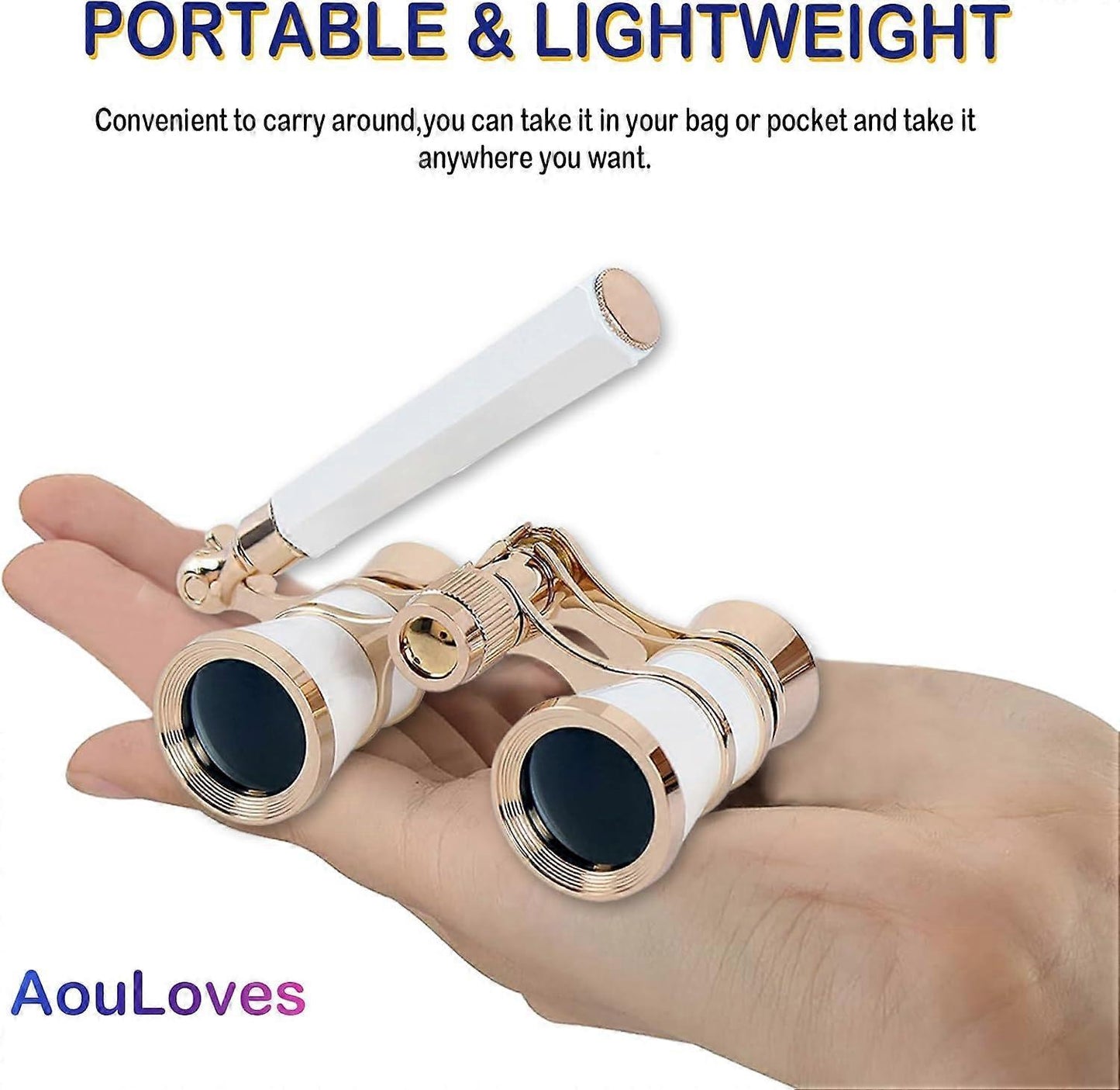 Opera Binoculars 3x25 Glasses Compact Telescope for Concerts and Travel