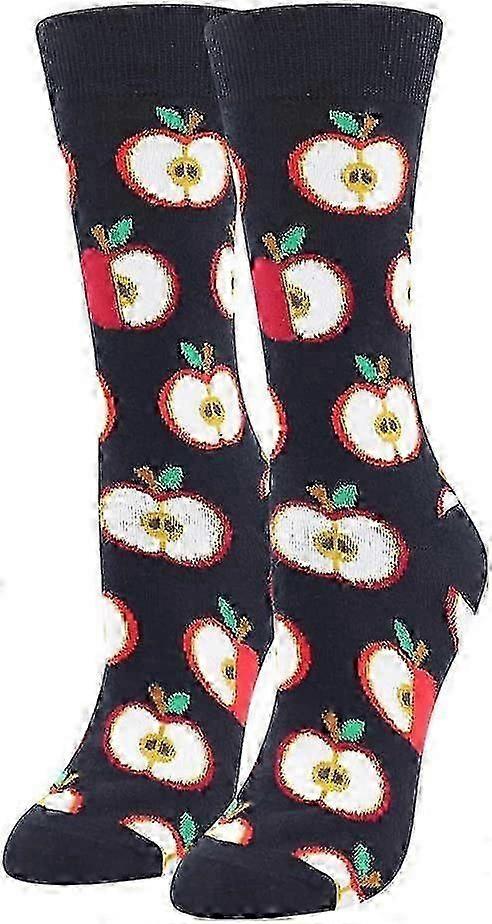 Women's Cotton Novelty Print Socks Animal Food Pattern Cute Pack Socks