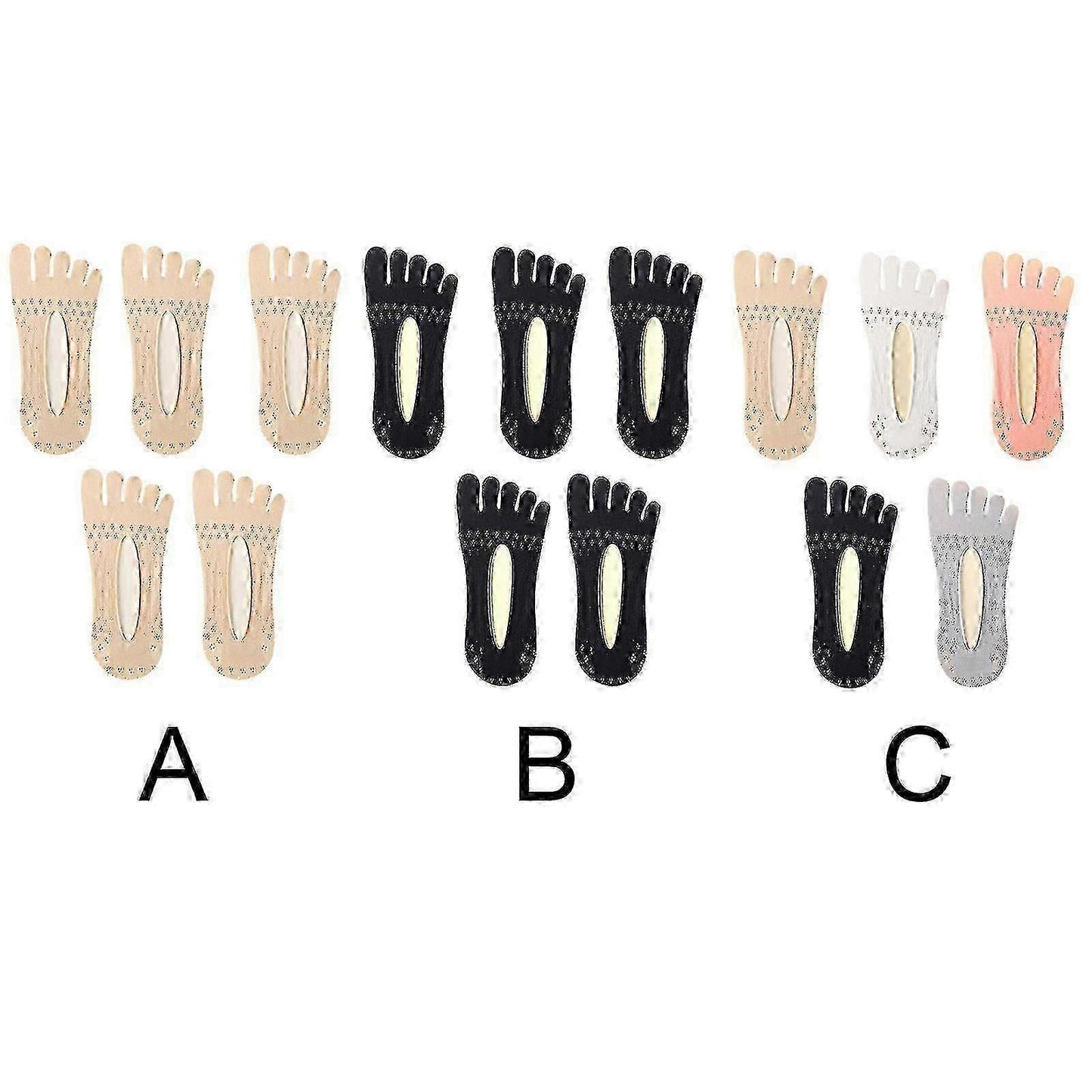 5 Pairs Orthopedic Compression Socks for Women Healthy Toe Design Socks
