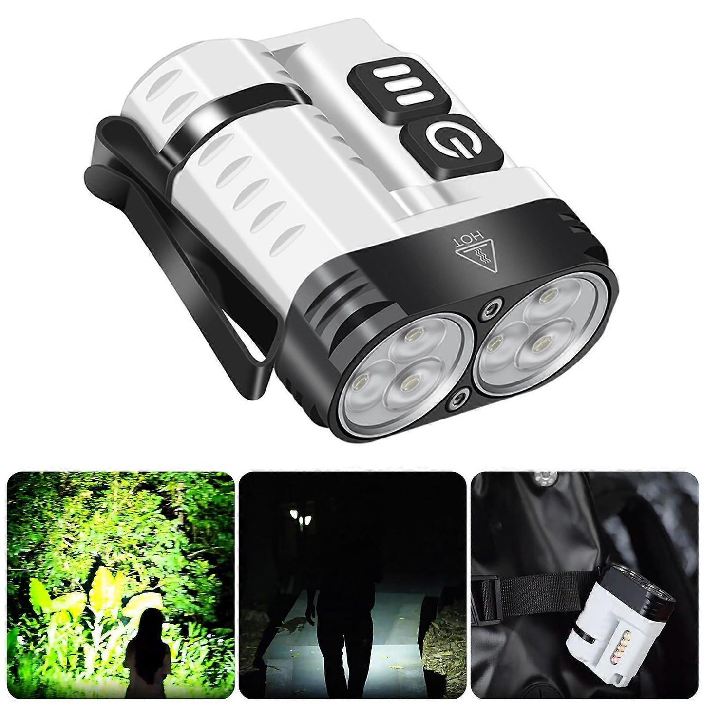 LED Hat Clip Flashlight Waterproof Pocket Torch for Camping and Outdoor Use