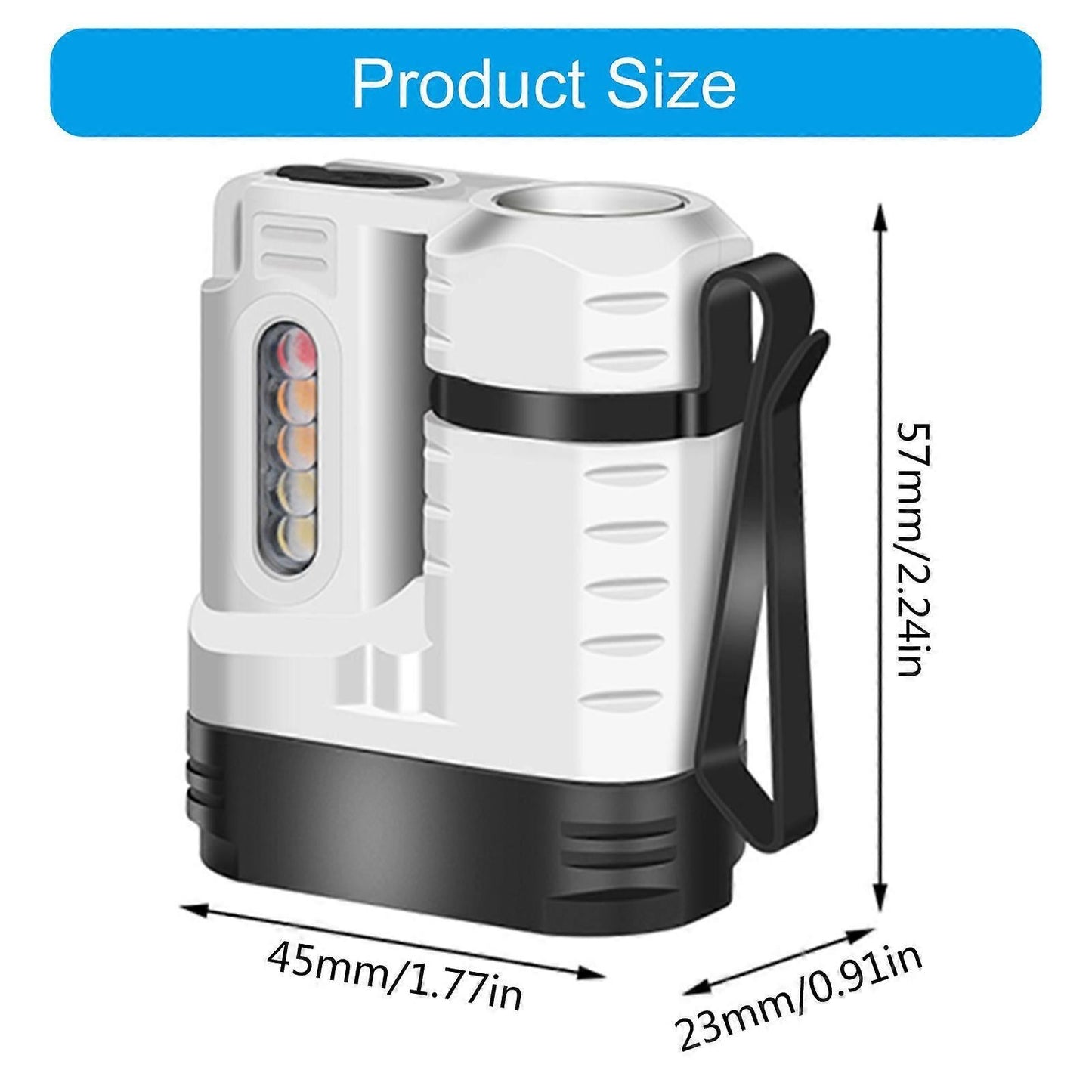 LED Hat Clip Flashlight Waterproof Pocket Torch for Camping and Outdoor Use