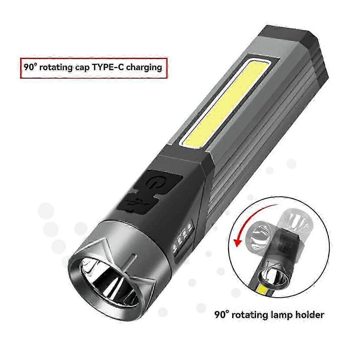 Foldable COB Flashlight Multi-Function Work Light Outdoor Lighting Torch
