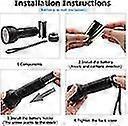 5 LED UV Flashlight Purple Light for Detection & Outdoor Use