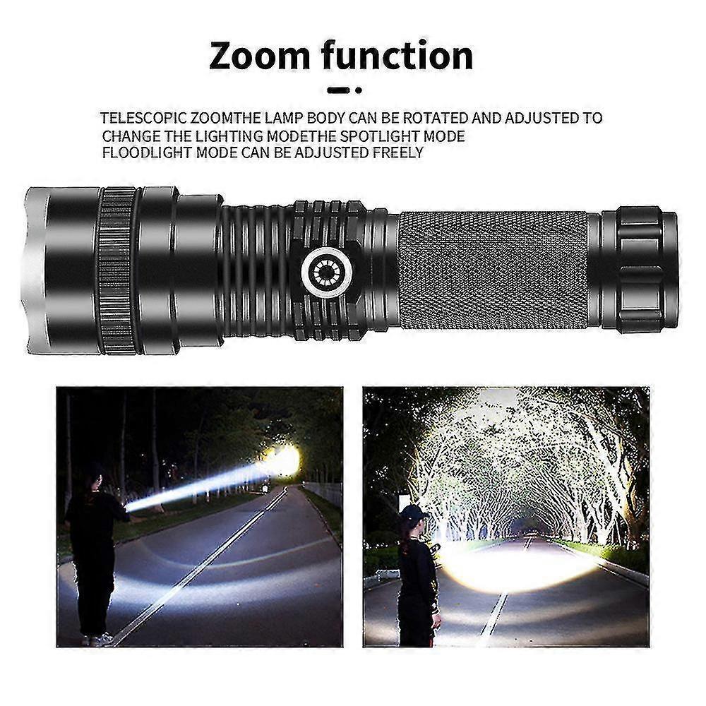 Bright Tactical LED Flashlight Rechargeable Torch for Outdoor and Emergency
