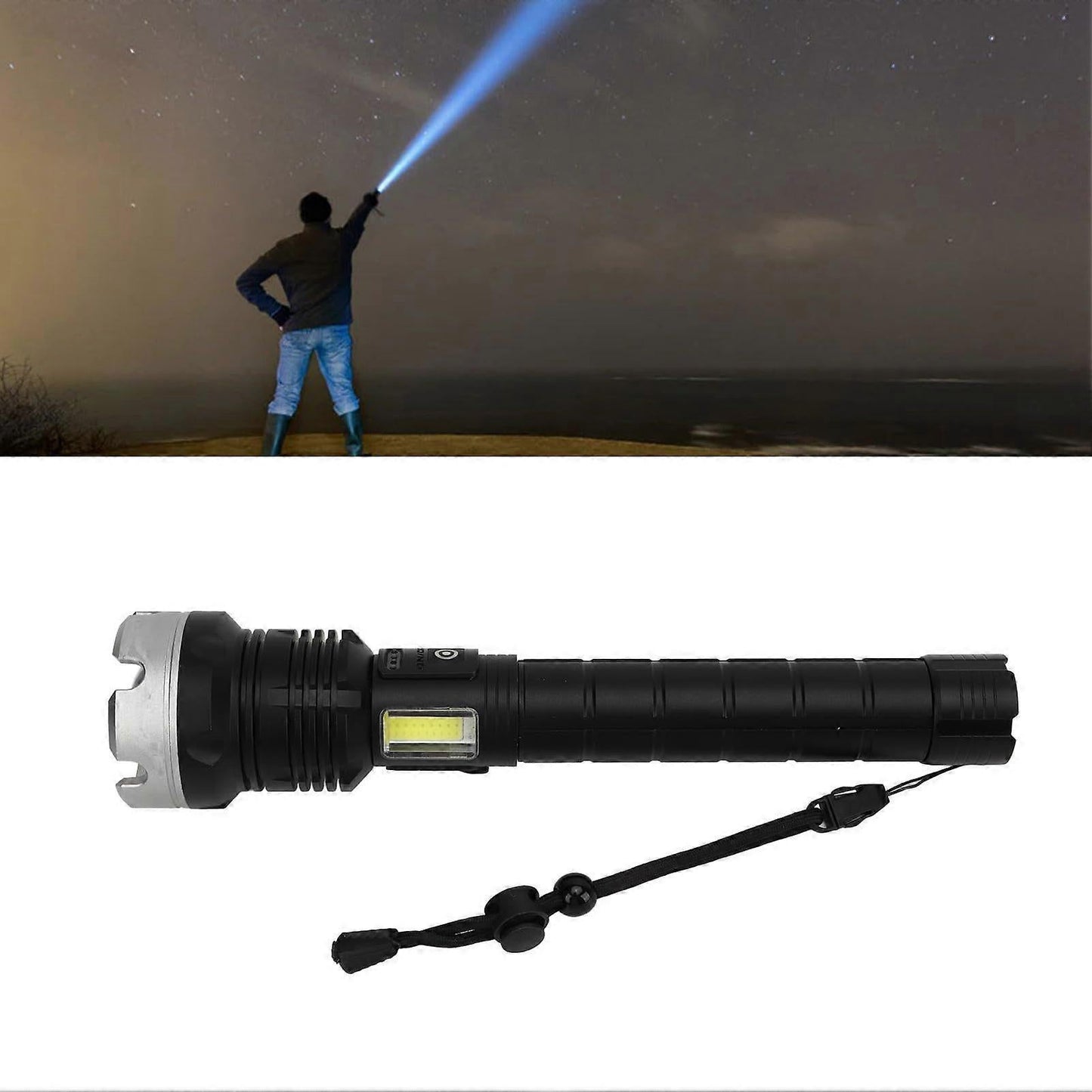 Super Bright Zoomable Flashlight USB Rechargeable Waterproof Aluminum Outdoor Torch