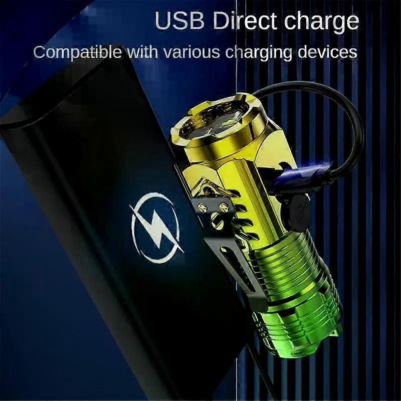 Camping Flashlight USB Rechargeable Outdoor Torch with Emergency Light