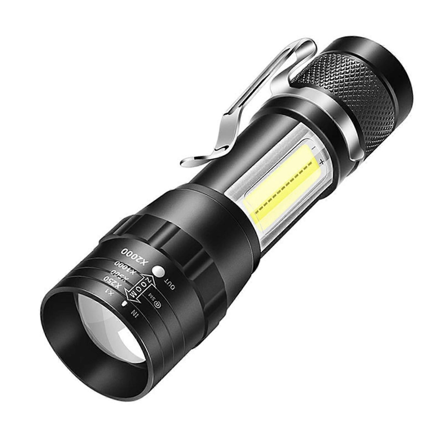 1000LM LED Flashlight Rechargeable Zoomable Torch with 4 Modes Super Bright Handheld Light