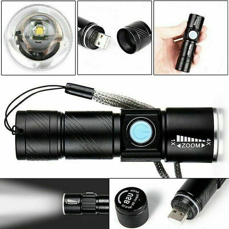 Rechargeable Aluminum LED Scuba Flashlight Waterproof Torch for Hiking & Diving