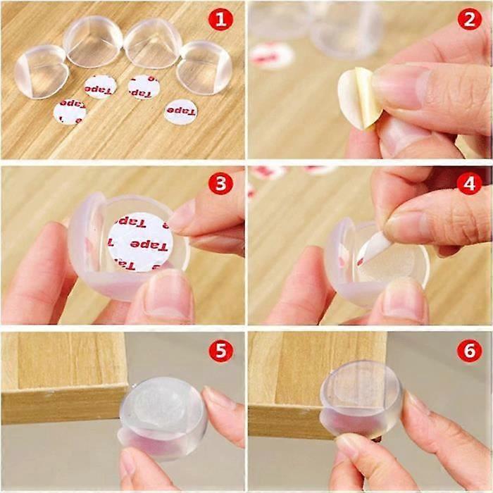 20pcs Transparent PVC Table Corner Protectors - Babies Proofing Furniture Edge Guards
