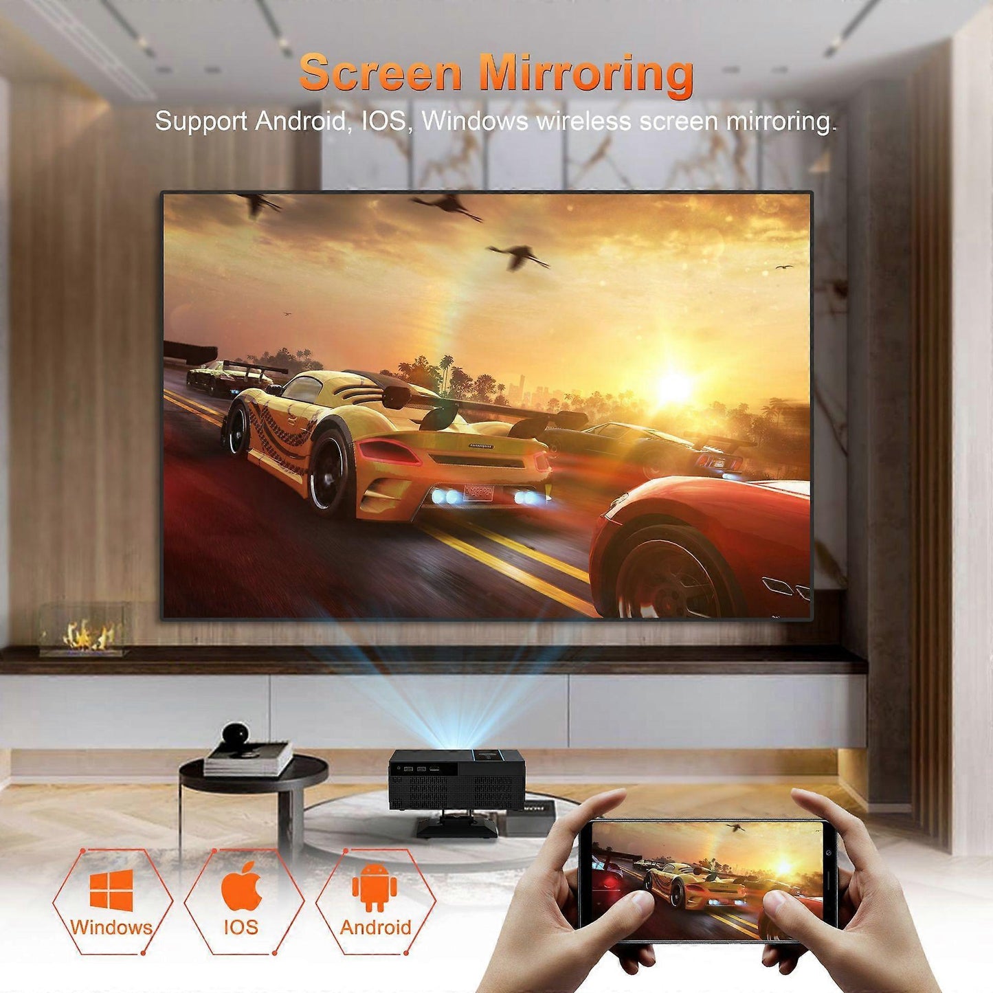Portable 4K X6 Home Projector