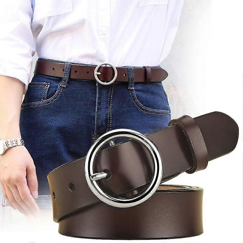 Women's Skinny Leather Belt, Red 105cm, Adjustable Elastic Waist Decorative Belt