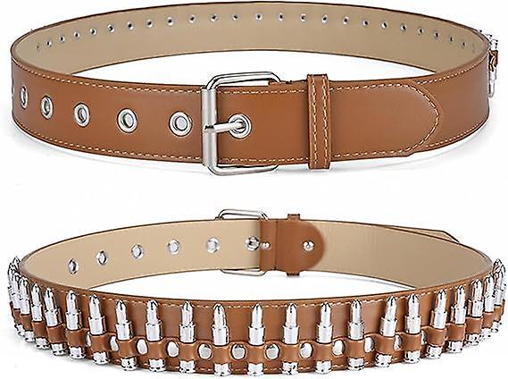 120cm Punk Studded Leather Belt for Women, Men & Girls