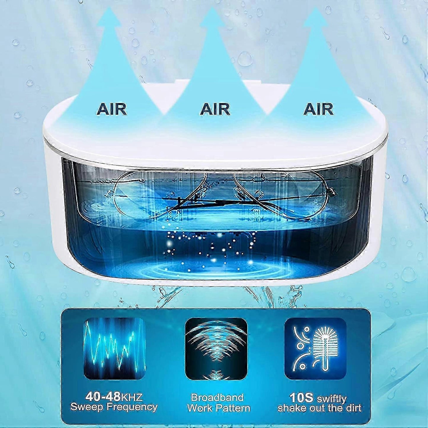 Blumway Mini Ultrasonic Jewelry Cleaner, Professional Portable Cleaner