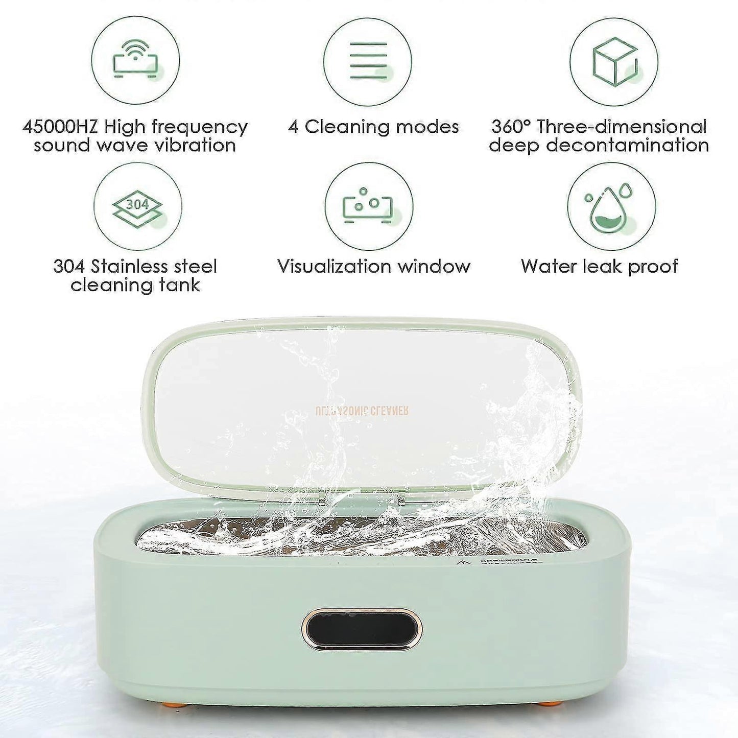 300ml 45kHz Ultrasonic Jewelry & Silverware Cleaner, Sonic Cleaning Machine