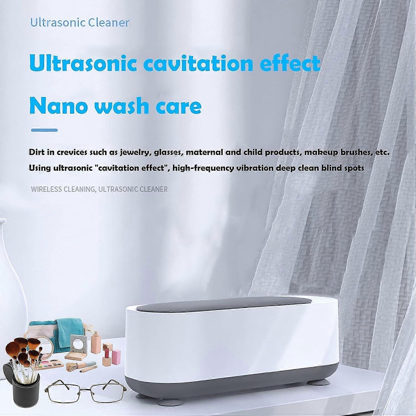 45kHz Ultrasonic Jewelry Cleaner for Silver, Retainers, Eyeglasses & Coins