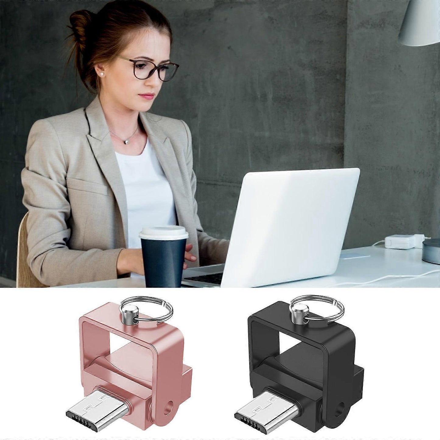 Micro USB 2.0 Card Reader, Aluminum Adapter for PC/Laptop