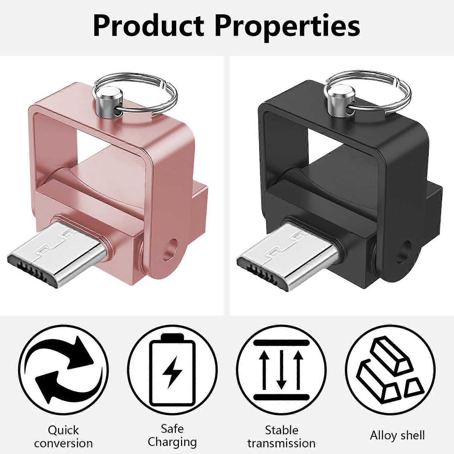 Micro USB 2.0 Card Reader, Aluminum Adapter for PC/Laptop