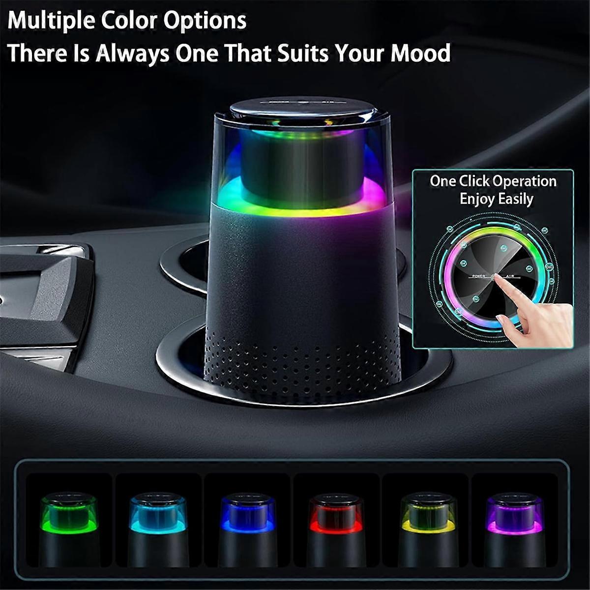 Mini Air Purifier with HEPA Filter for Small Spaces, White