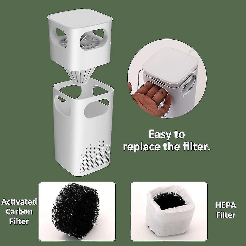 Mini Air Purifier for Bedroom & Car, Quiet Desktop Air Cleaner